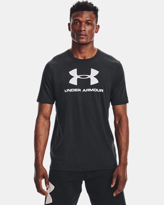 เสื้อแขนสั้น UA Sportstyle Logo สำหรับผู้ชาย in Black image number 0